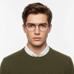 Geometrische schwarze Titanbrille #BS1913-0186