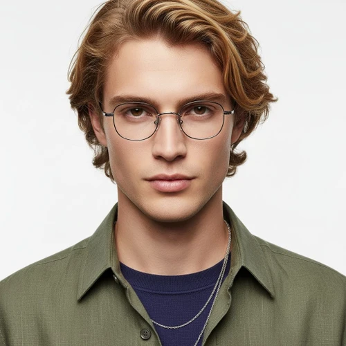 Oval Black Titanium Glasses #BS1913-0218