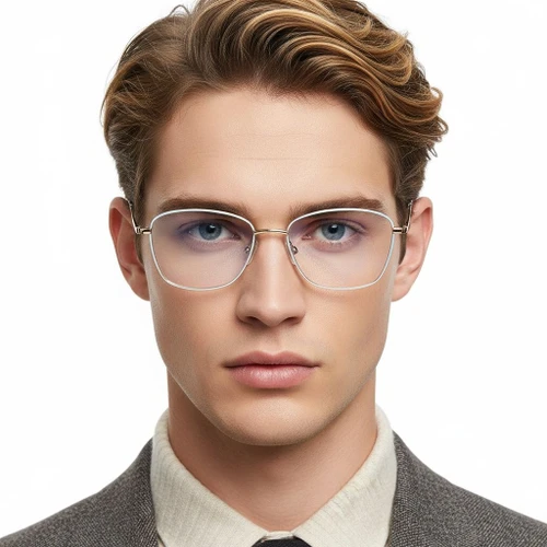 Gafas de metal blanco con forma de mariposa #BS2425-0004