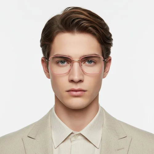 Lunettes papillon en métal rose #BS2425-0007