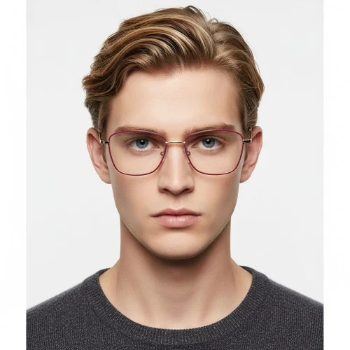 Lunettes papillon en métal vert #BS2425-0003