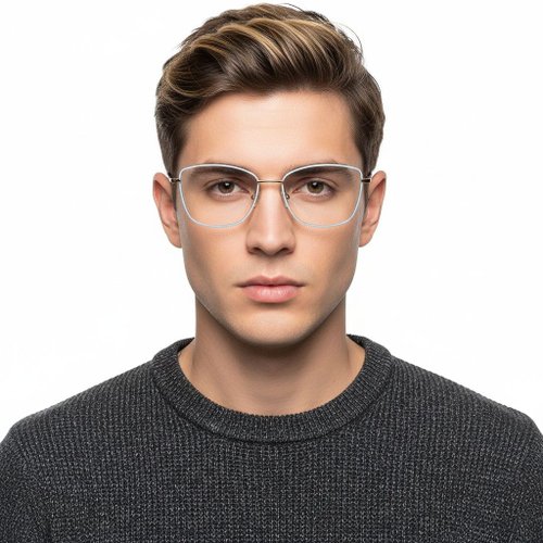 Lunettes papillon en métal bleu #BS2425-0018