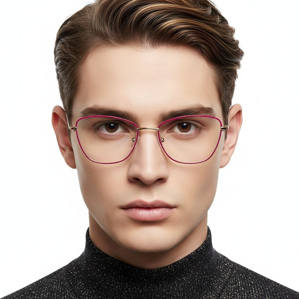 Gafas de metal verde mariposa #BS2425-0021