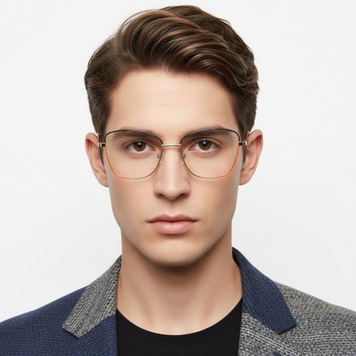 Butterfly Orange Metal Glasses #BS2425-0028