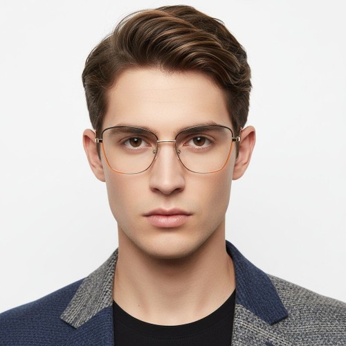 Vlinderoranje metalen bril #BS2425-0028