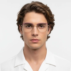 Gafas de metal blanco con forma de mariposa #BS2425-0032