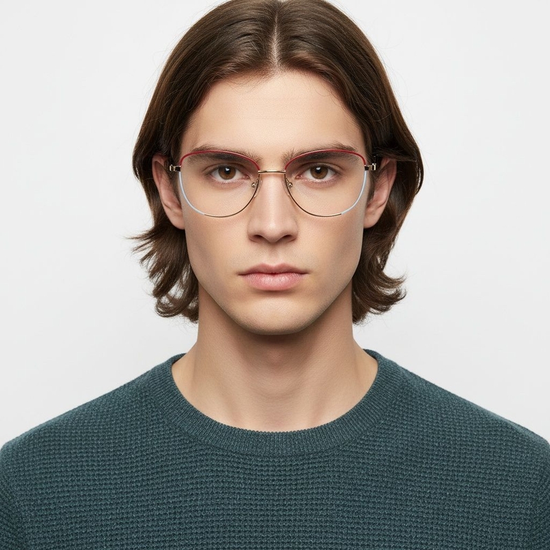 Gafas de metal morado con forma de mariposa #BS2425-0034