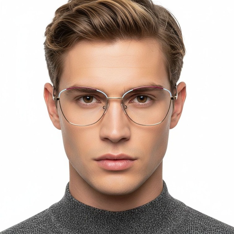 Lunettes papillon violettes en métal #BS2425-0040