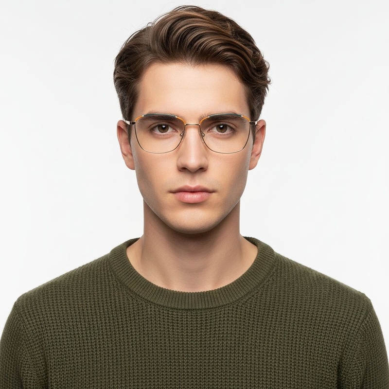 Gafas de metal naranja mariposa #BS2425-0047