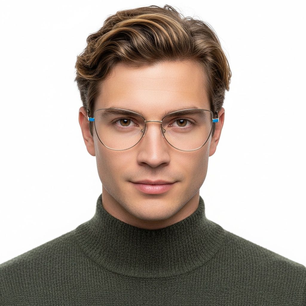 Schmetterlingsbrille aus goldenem Metall #BS2425-0051