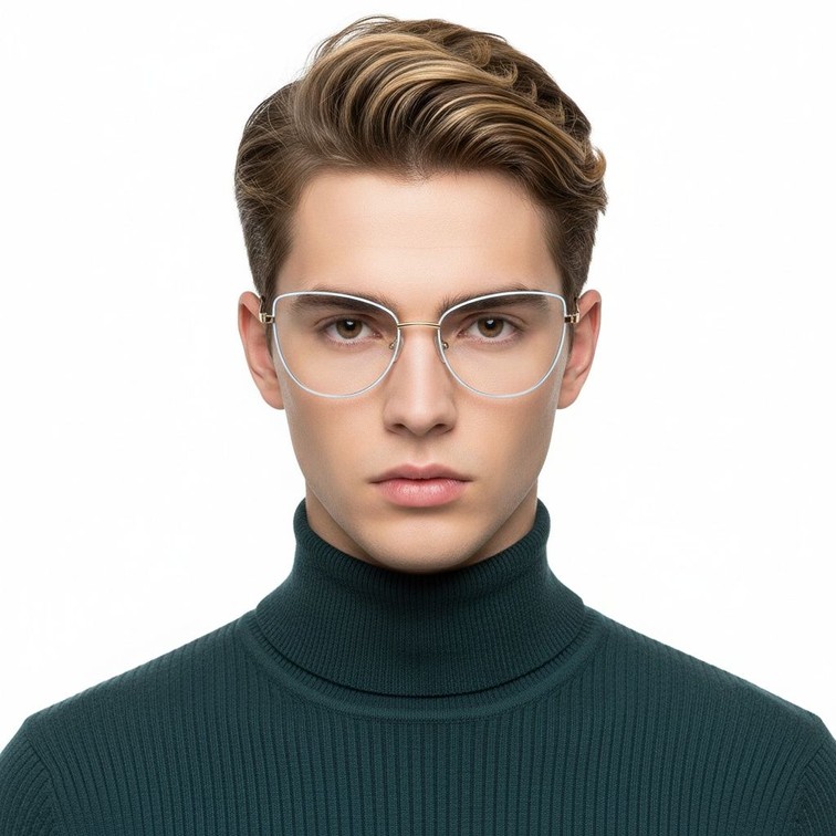 Gafas de metal azul mariposa #BS2425-0052