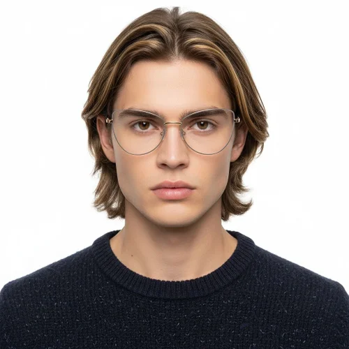 Lunettes papillon en métal noir #BS2425-0054