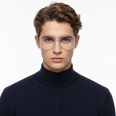 Lunettes papillon en métal bleu #BS2425-0058