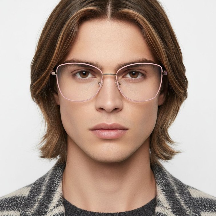 Gafas de metal rosa mariposa #BS2425-0061