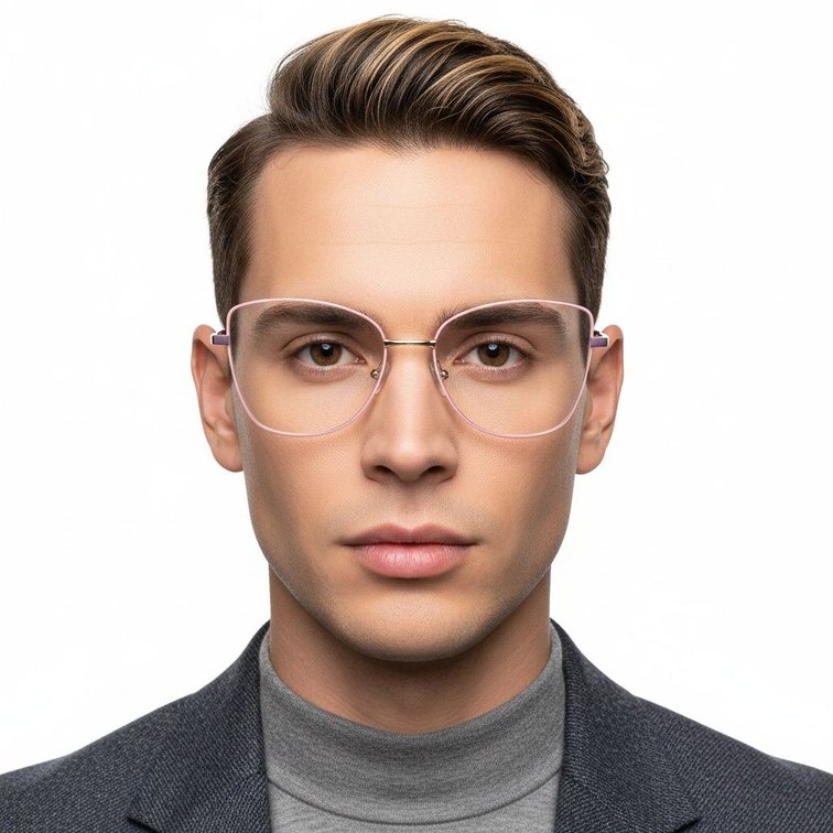 Butterfly Pink Metal Glasses #BS2425-0066