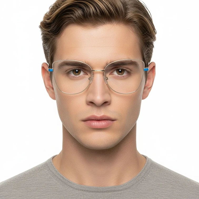 Gafas de metal dorado con forma de mariposa #BS2425-0067