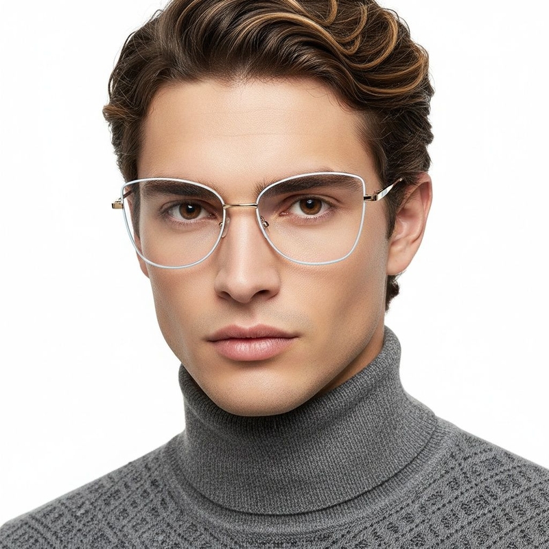 Butterfly Blue Metal Glasses #BS2425-0068