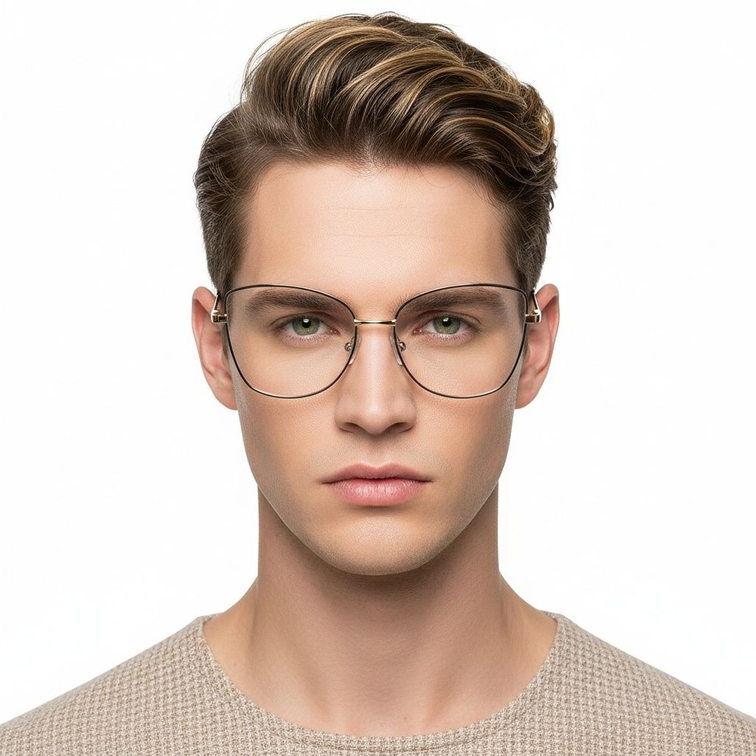 Lunettes papillon en métal noir #BS2425-0070