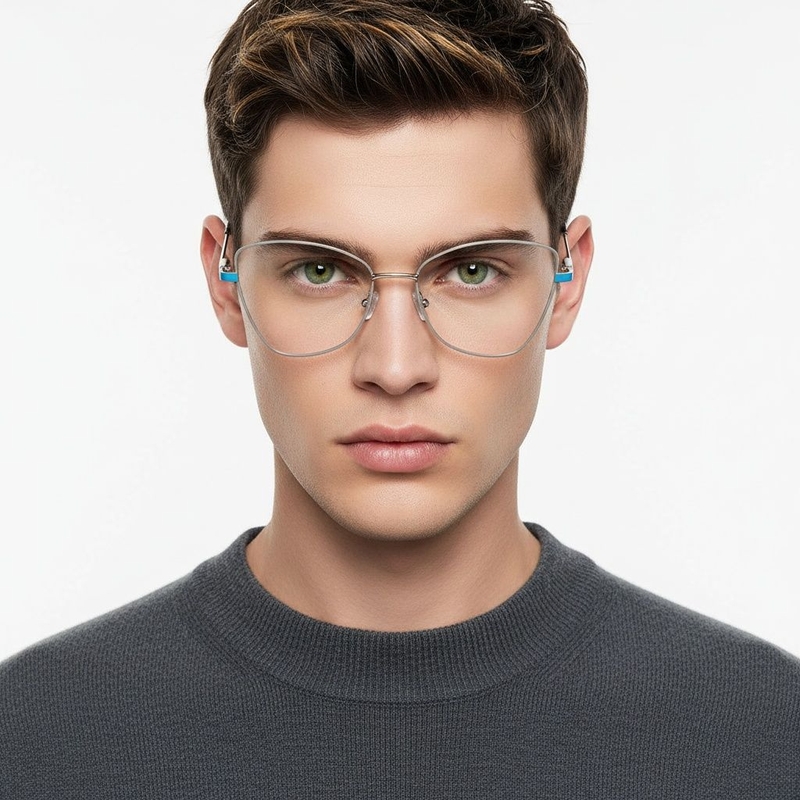 Schmetterlingsbrille aus goldenem Metall #BS2425-0073