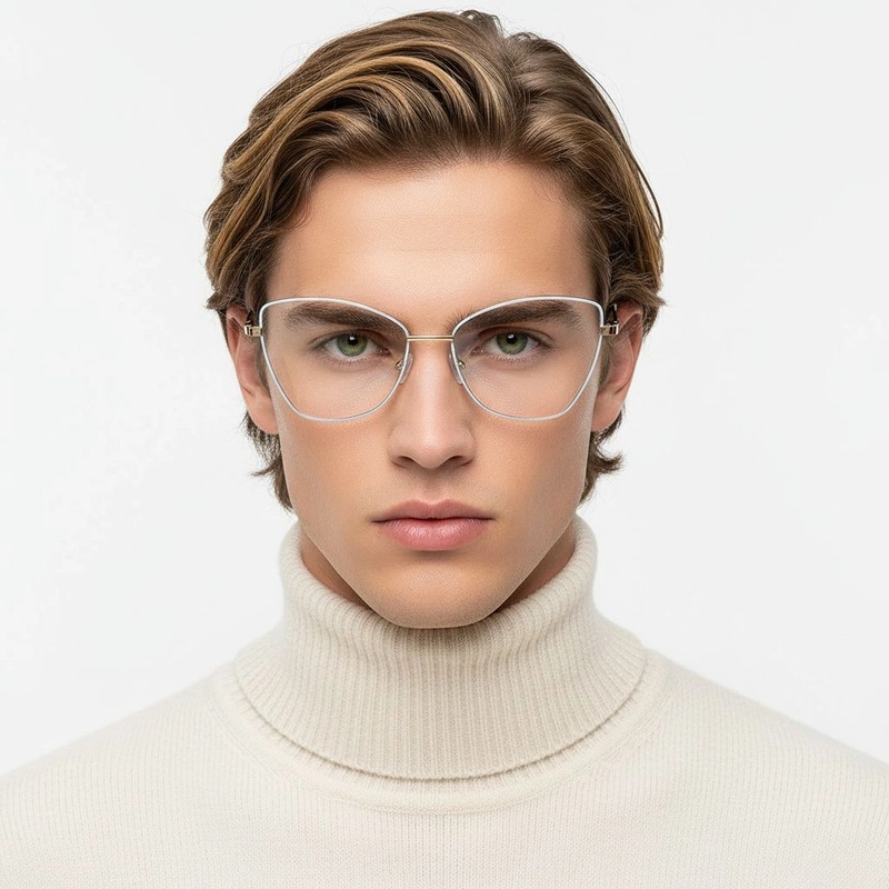 Gafas de metal azul mariposa #BS2425-0074