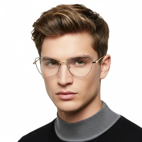 Lunettes papillon en métal noir #BS2425-0076