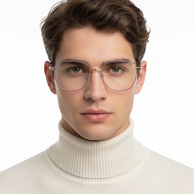 Gafas de metal morado con forma de mariposa #BS2425-0078