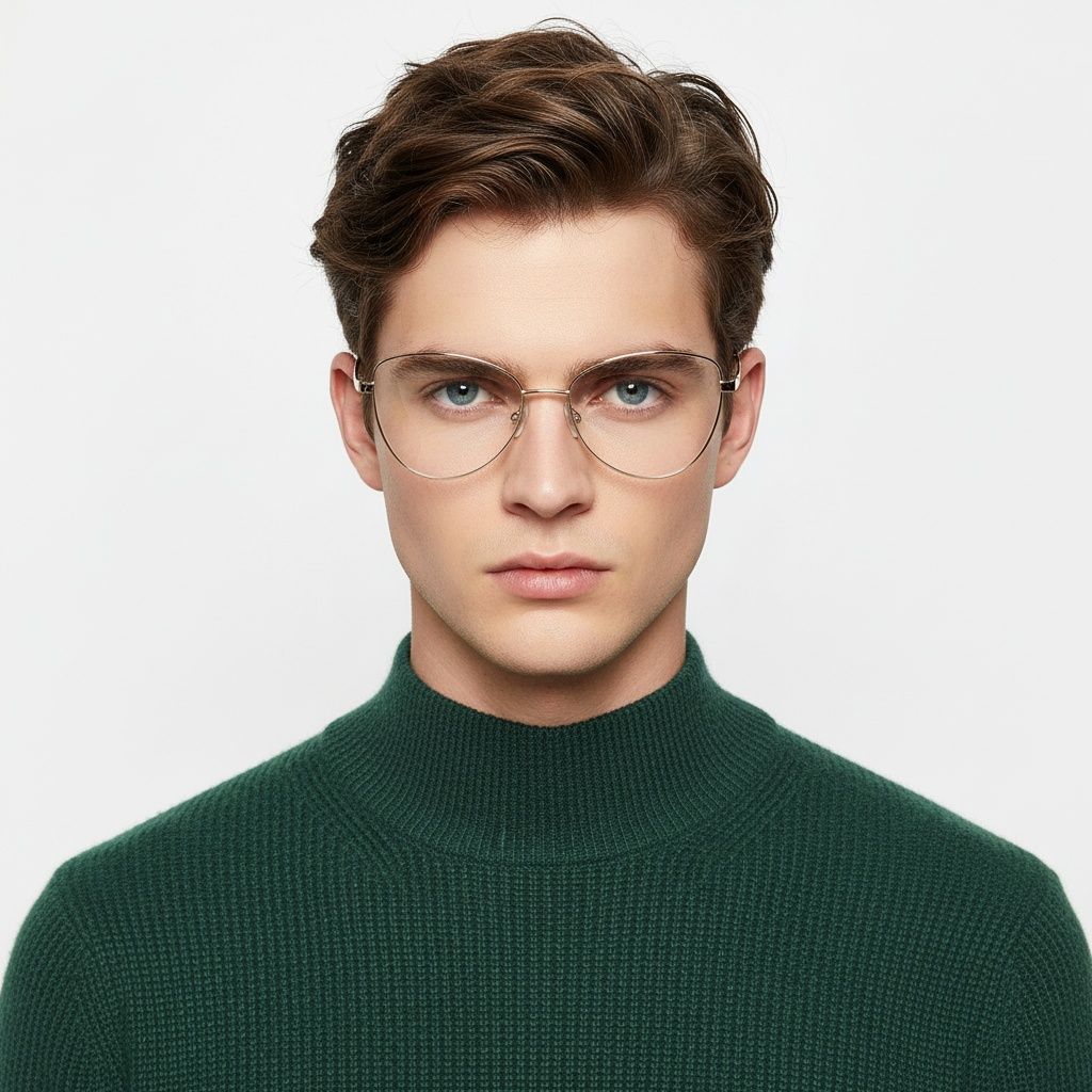 Gafas de metal blanco con forma de mariposa #BS2425-0086