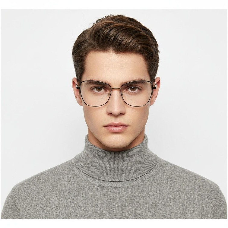 Gafas de metal negro con forma de mariposa #BS2425-0090