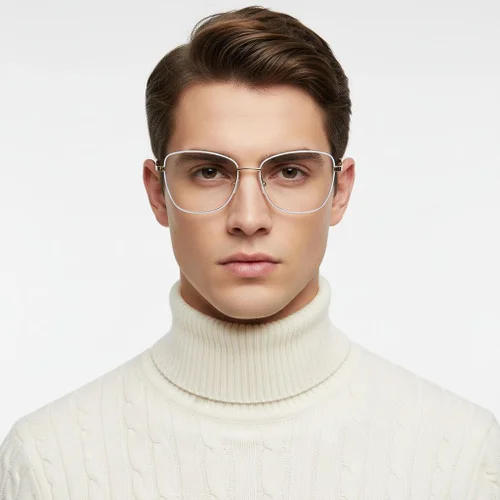 Lunettes papillon en métal bleu #BS2425-0091