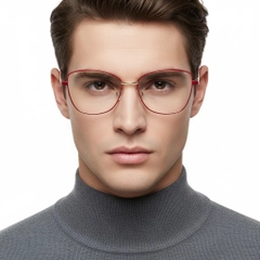 Butterfly Red Metal Glasses #BS2425-0094