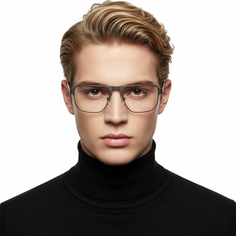 Aviator White Metal Glasses #BS2425-0101
