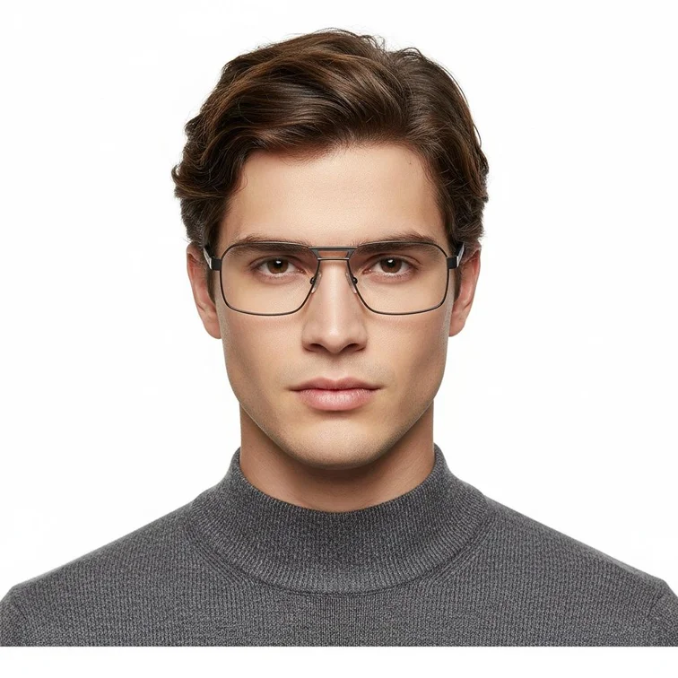 Lunettes aviateur en métal blanc #BS2425-0117