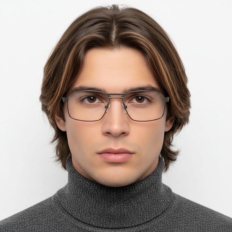 Aviator Gele Metalen Bril #BS2425-0118