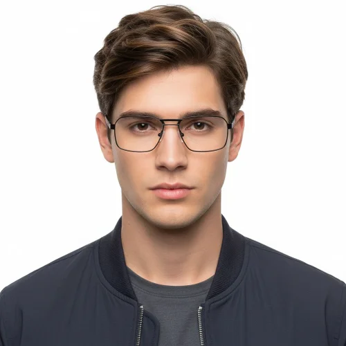 Lunettes aviateur en métal rouge #BS2425-0119