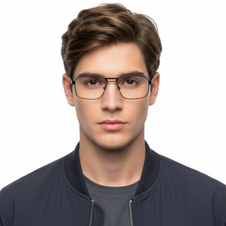 Aviator Red Metal Glasses #BS2425-0119