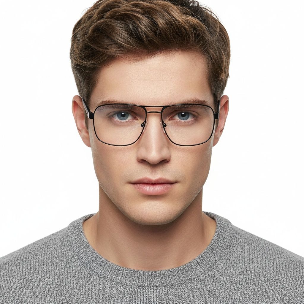 Aviator Rode Metalen Bril #BS2425-0124