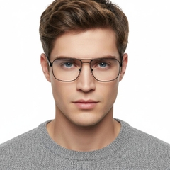 Aviator Rode Metalen Bril #BS2425-0124