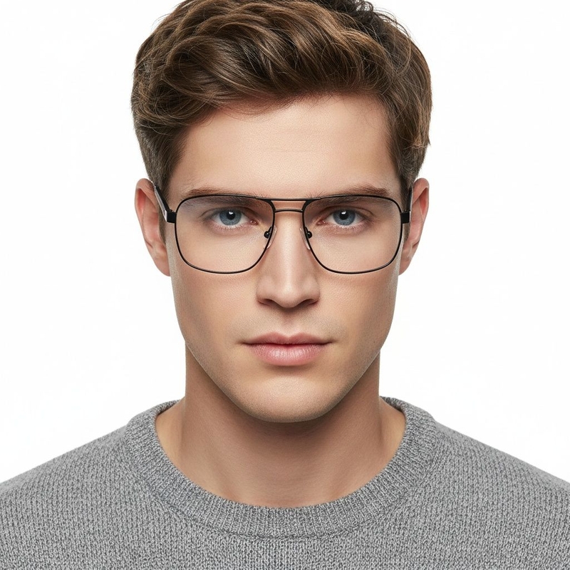 Aviator Rode Metalen Bril #BS2425-0124