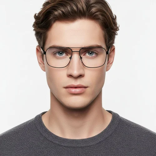 Lunettes aviateur en métal orange #BS2425-0125