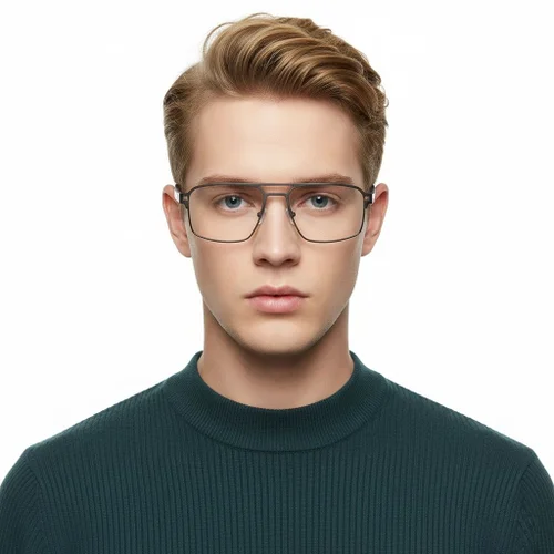 Aviator White Metal Glasses #BS2425-0137