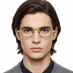 Geometric Green Metal Glasses #BS2425-0171