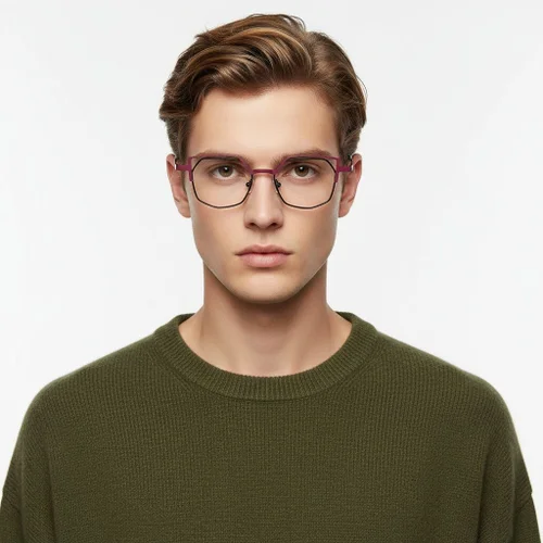 Lunettes en métal marron irrégulières #BS2425-0179