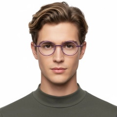 Gafas ovaladas de metal morado #BS2425-0185