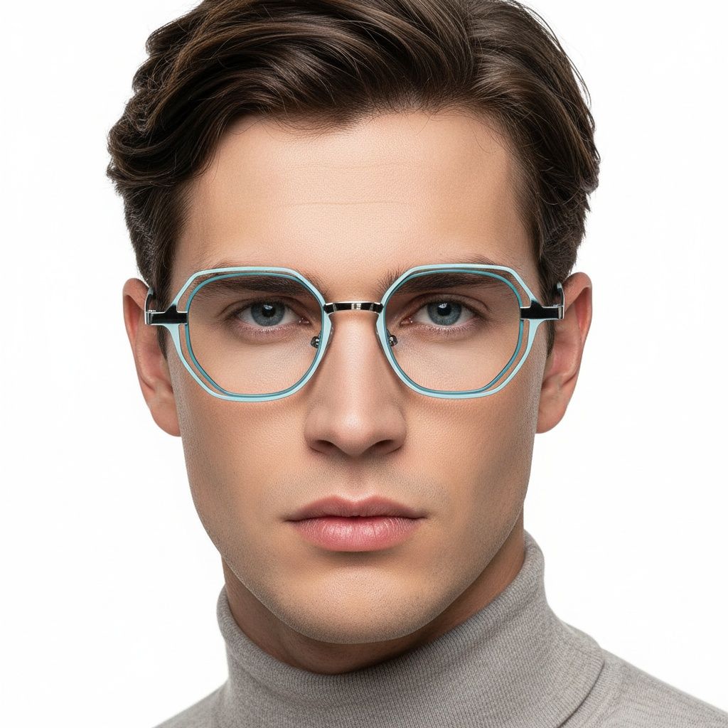Geometric White Metal Glasses #BS2425-0195