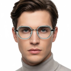 Geometric White Metal Glasses #BS2425-0195