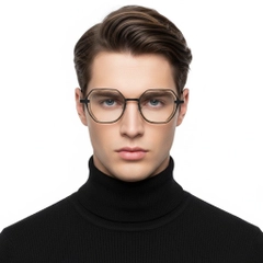 Geometric Black Metal Glasses #BS2425-0196