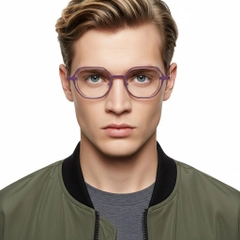 Geometric Purple Metal Glasses #BS2425-0197