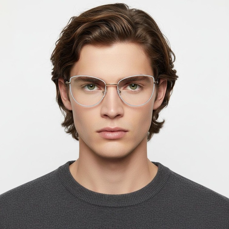 Butterfly Blue Metal Glasses #BS2425-0199