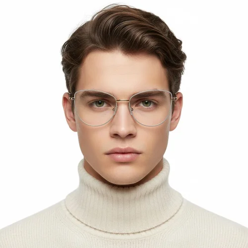 Lunettes papillon en métal gris #BS2425-0202