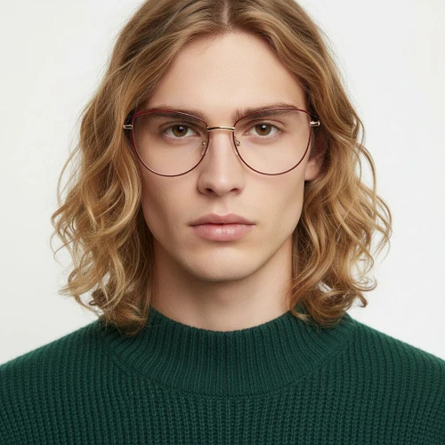 Gafas de metal rojo mariposa #BS2425-0203